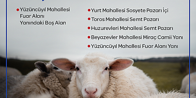 ÇUKUROVA’DA KURBAN SATIŞ VE KESİM YERLERİ BELİRLENDİ