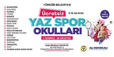 YÜREĞİR’DE YAZ SPOR OKULLARI BAŞLIYOR